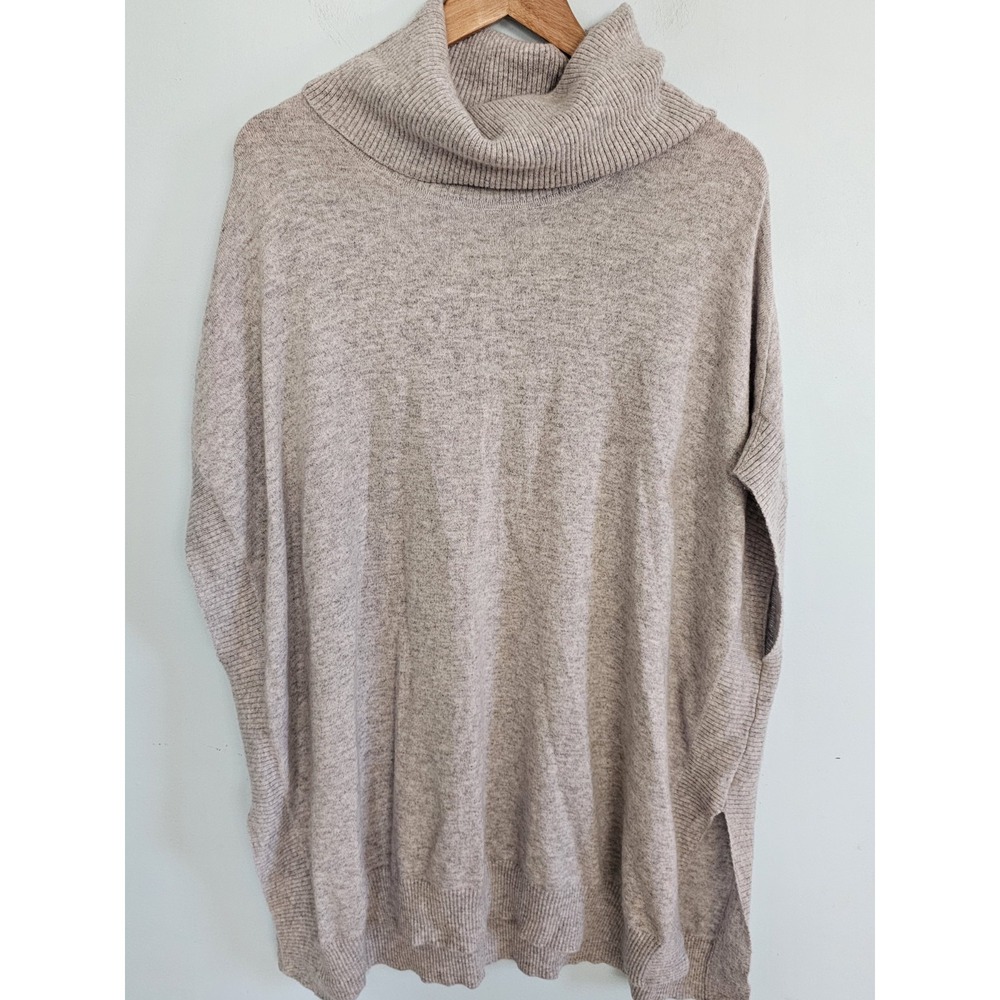 Pure Collection Wool Sweater‎ Womens Size 18 Cowl Neck Cable Knit Tunic